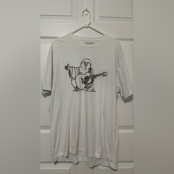 True Religion Mens Short Sleeve Camo Buddha Tee - Picture 3 of 6